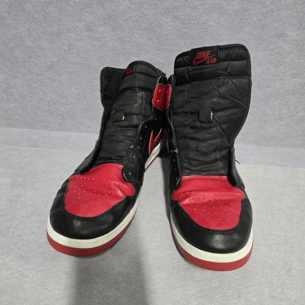 Nike Air Jordan 1 Retro OG High Banned Bred Sz 12 Red & Black
